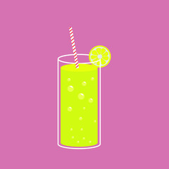 lemonade with bubbles and limon