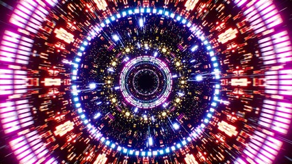 Colorful Mechanical Technology Textured Tunnel Background