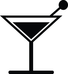 glass icon. Wine glass icon vector isolated