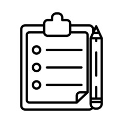 Note Vector Line Icon Design