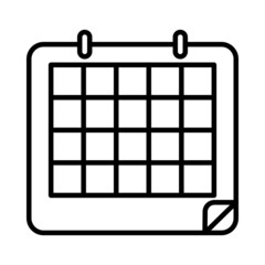 Calender Vector Line Icon Design