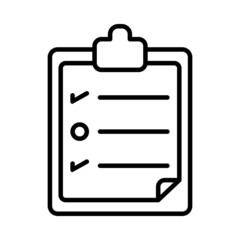 Cheaklist Vector Line Icon Design
