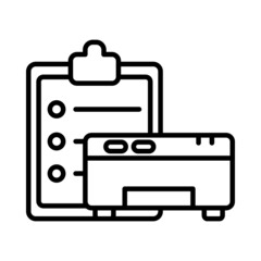Printer Vector Line Icon Design
