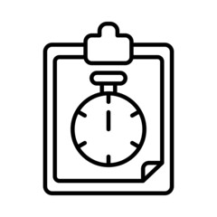 Stopwatch Vector Line Icon Design