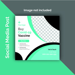 covid 19 vaccine Social Media Post design, Social media post design, Covid 19 post design, clean social media post design, Covid 19 post 