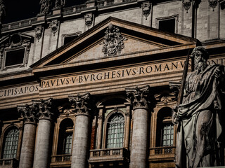 Fototapeta premium detail of the facade of basilica