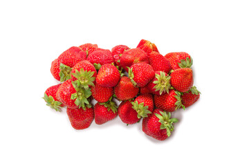 Strawberry. Fresh berries macro. Isolated on white.