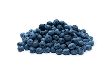 Group of fresh blueberry isolated on a white background.
