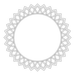 Round decorative frame, vector illustration