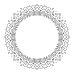 Round decorative frame, vector illustration