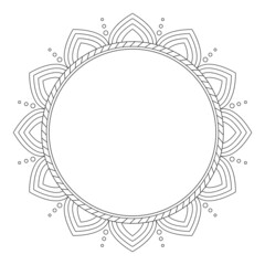 Round decorative frame, vector illustration