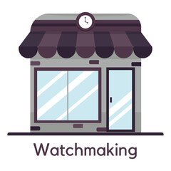 Isolated flat watch store icon