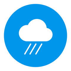 Raincloud vector flat glyph icon. Weather sign