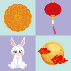 four moon festival icons