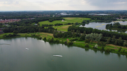 Most Beautiful Aerial View of Willen Lake & Park