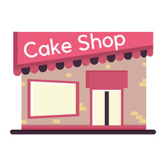 Isolated flat cake shop icon