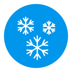 Snowflakes vector flat glyph icon. Weather sign