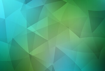 Light Blue, Green vector abstract mosaic pattern.