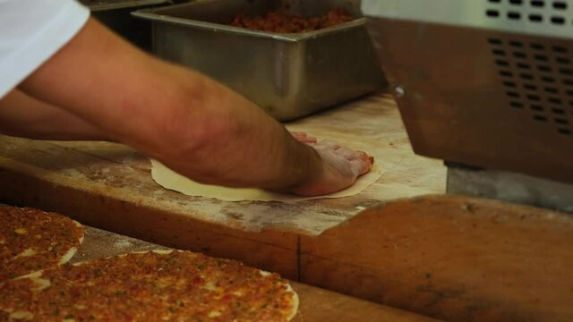 Freshly Baked Turkish Pizza, Lahmacun