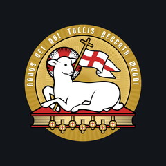 Christian illustration. The Lamb of God who takes away the sin of the whole world.