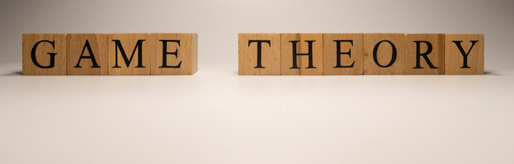 The name game theory was created from wooden letter cubes.