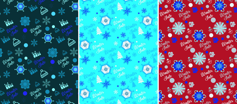 conjunto de banner para ofertas de invierno. 