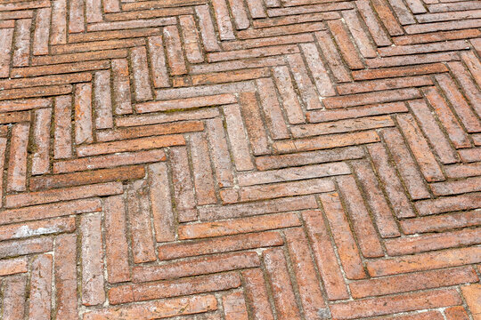 Old brick pavement in Florence