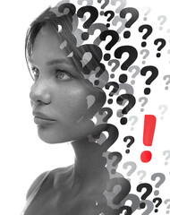 Conceptual portrait telling a story of brave decision making