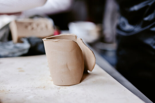 Part Of Handmade Ceramic Cup 