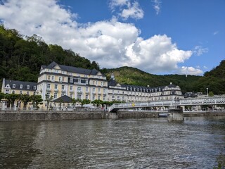 View of the river Lahn, Bad Ems, Germany.
