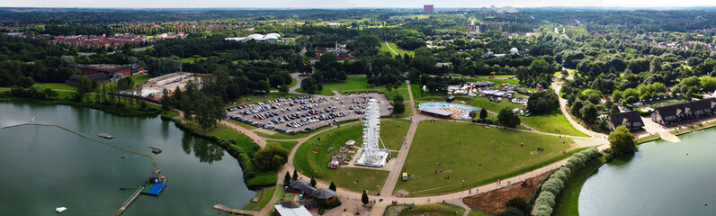 Most Beautiful Aerial View of Willen Lake & Park