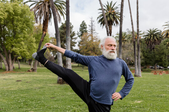 Older Man Proudly Shows Off His Flexibility