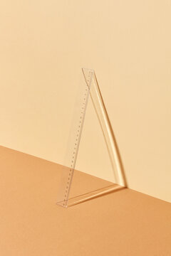 One transparent plastic ruler