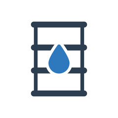 Barrel oil icon - petroleum drum icon