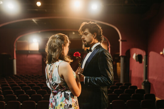 Opera singers practicing for live show