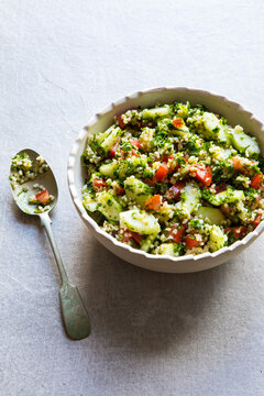  Bulgur Tabbouleh Salad with cucumber and tomato