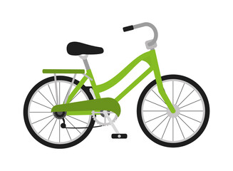 Fototapeta premium green classic bicycle