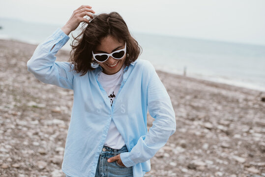Woman spending time at the beach