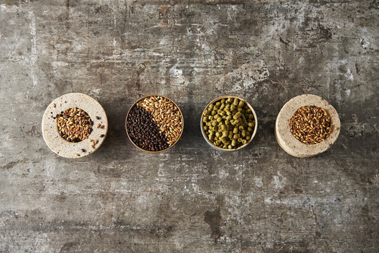 Barley And Hops Pellets.