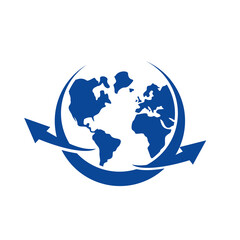 world icon with arrows, export concept