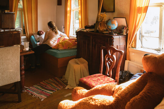 Senior Woman With Disability Attended With Love
