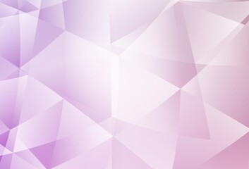 Light Purple vector shining triangular background.