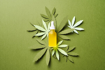 Hemp oil concept.