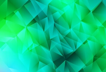 Obraz premium Light Green vector backdrop with lines, triangles.