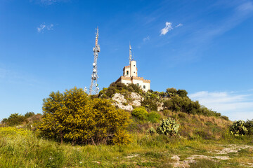 Fototapeta premium Panoramic Sights of The Traffic Light Tower of Belvedere (Torre Semaforo di Belvedere) in Syracuse, Sicily, Italy.