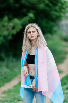 Young transgender woman outdoors