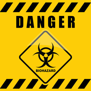 biohazard warning sign and label