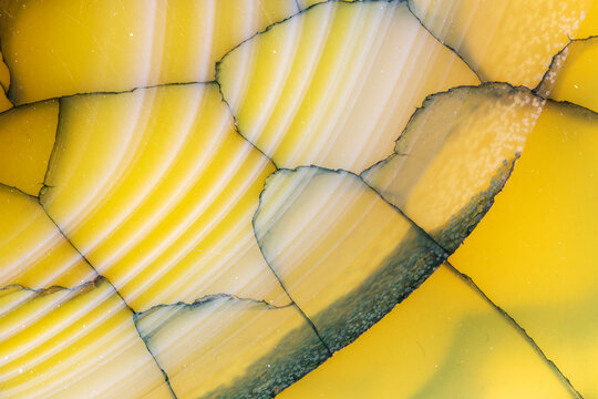 Patterns of a Yellow and Green Agate