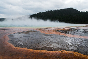 Geothermal formations in Yellowstone National Park. 