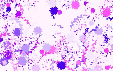 Light Purple, Pink vector natural background with flowers
